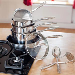 Stellar 7000 5 Piece Stainless Steel Pan Set